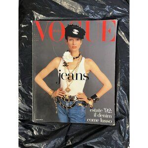 VOGUE Italia magazine Maggio 1992 N 501  Jeans  Kristen McMenamy